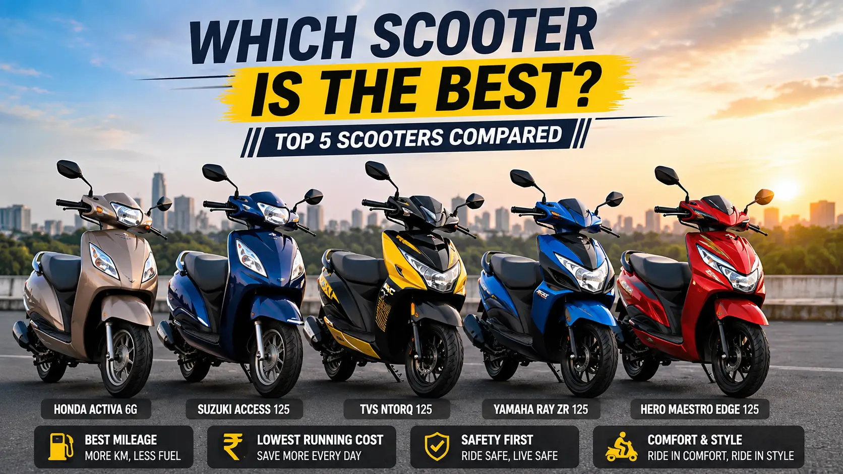 Petrol Prices Up! Best 125cc Scooter with Lowest Running Cost – Yamaha Ray ZR vs Suzuki Access 125 Compared