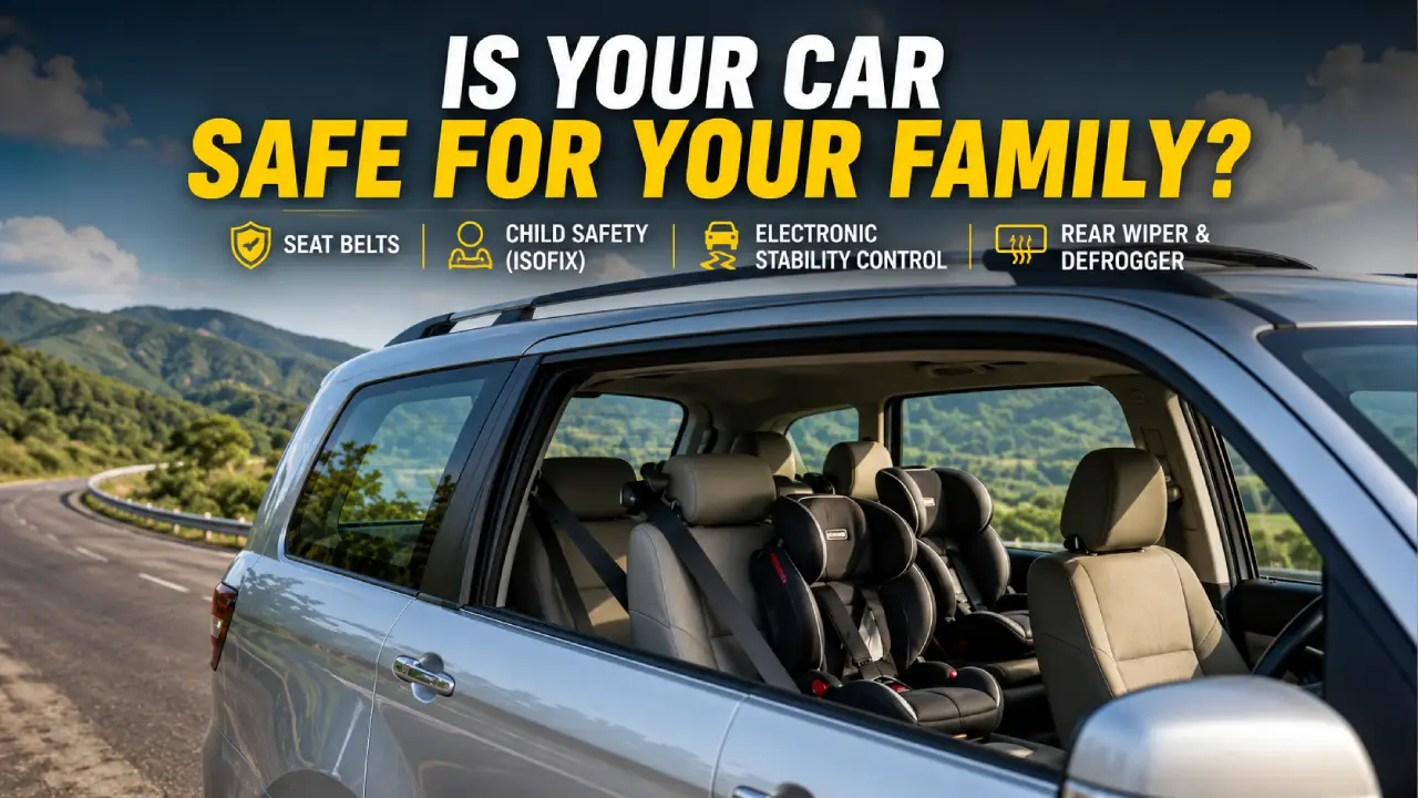 Best 7-Seater Cars Under ₹15 Lakh for Family Carpooling-Essential Monsoon Safety Features You Must Check