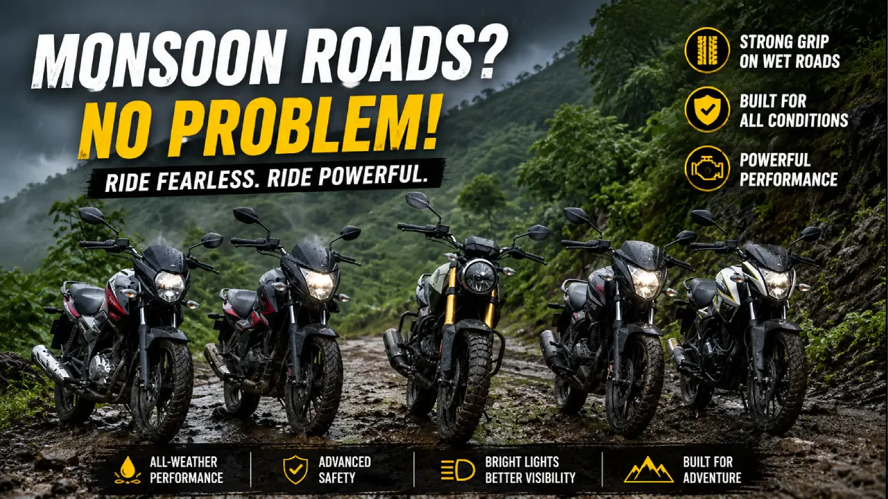 Top 5 Strong Bikes for Village Roads in Monsoon – Best 100cc & 125cc Bikes for Muddy Roads