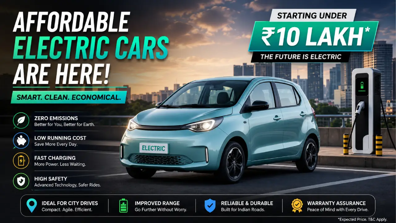 Government’s New CAFE-III Rules! Electric Cars Under ₹10 Lakh Could Soon Become Reality