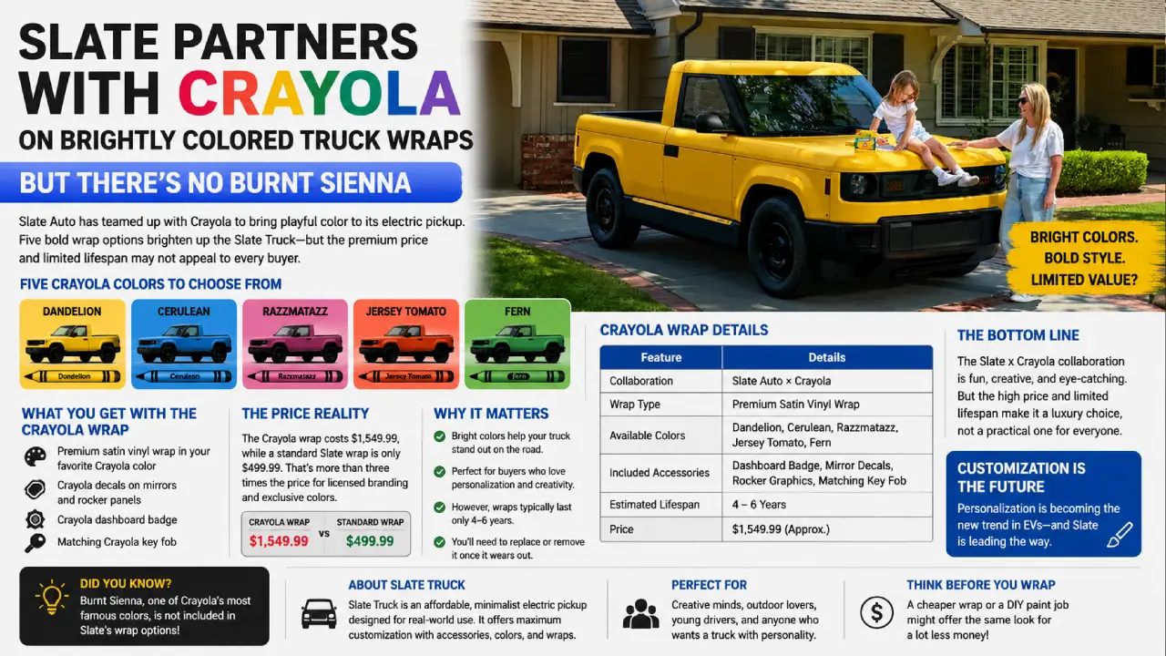 Slate Truck Gets Colorful Crayola Wraps-Are These Premium Custom Designs Worth the Price?