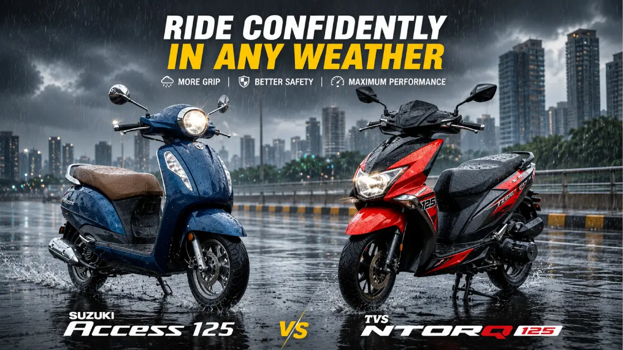 Mumbai-Pune Monsoon: Suzuki Access 125 vs TVS Ntorq 125-Which Scooter Performs Better on Rainy Roads?