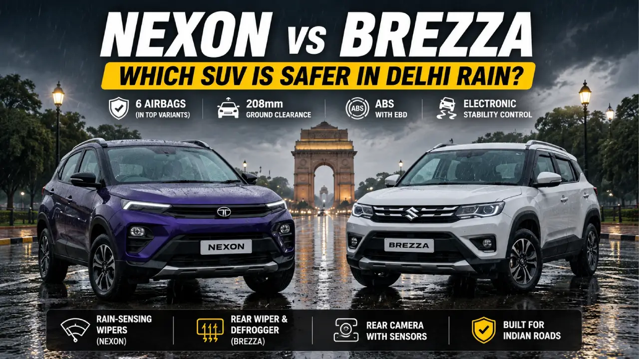 Buy Tata Nexon or Maruti Brezza This Monsoon? See Which SUV Is Safer on Waterlogged Roads Before Booking